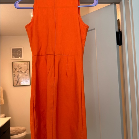 Orange Sleeveless Bodycon Dress - Picture 3 of 3